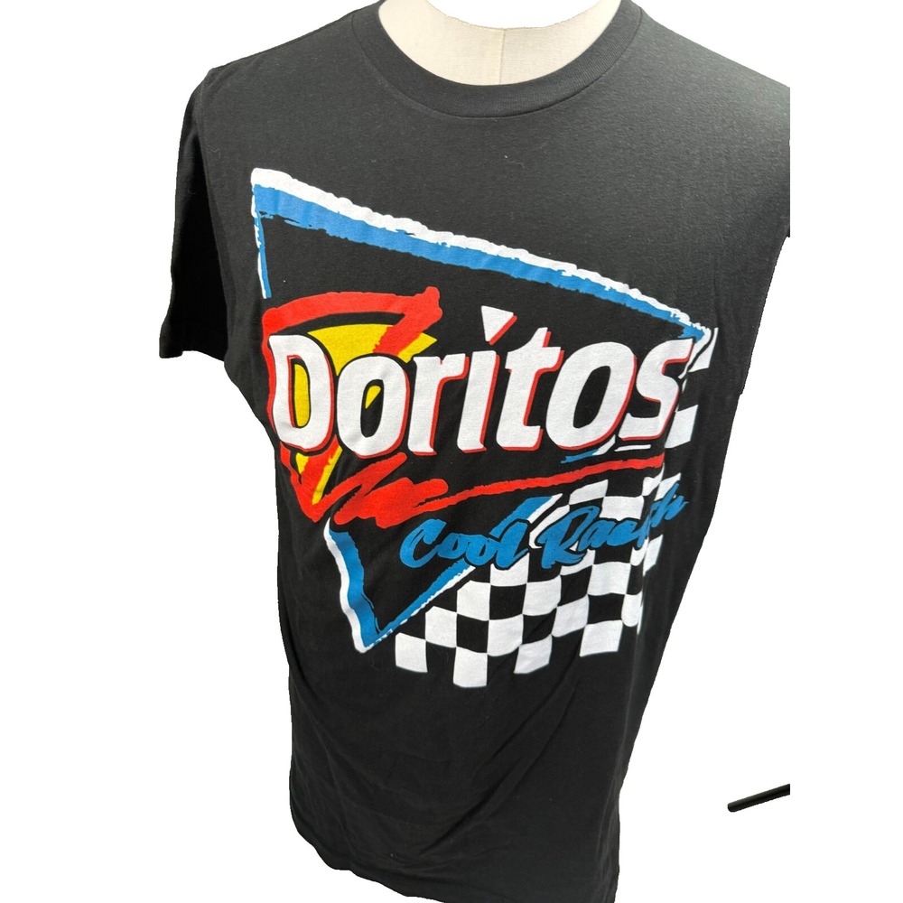 Doritos Cool Ranch Graphic Tee‎ Shirt Mens Medium Black Racing Checkered New